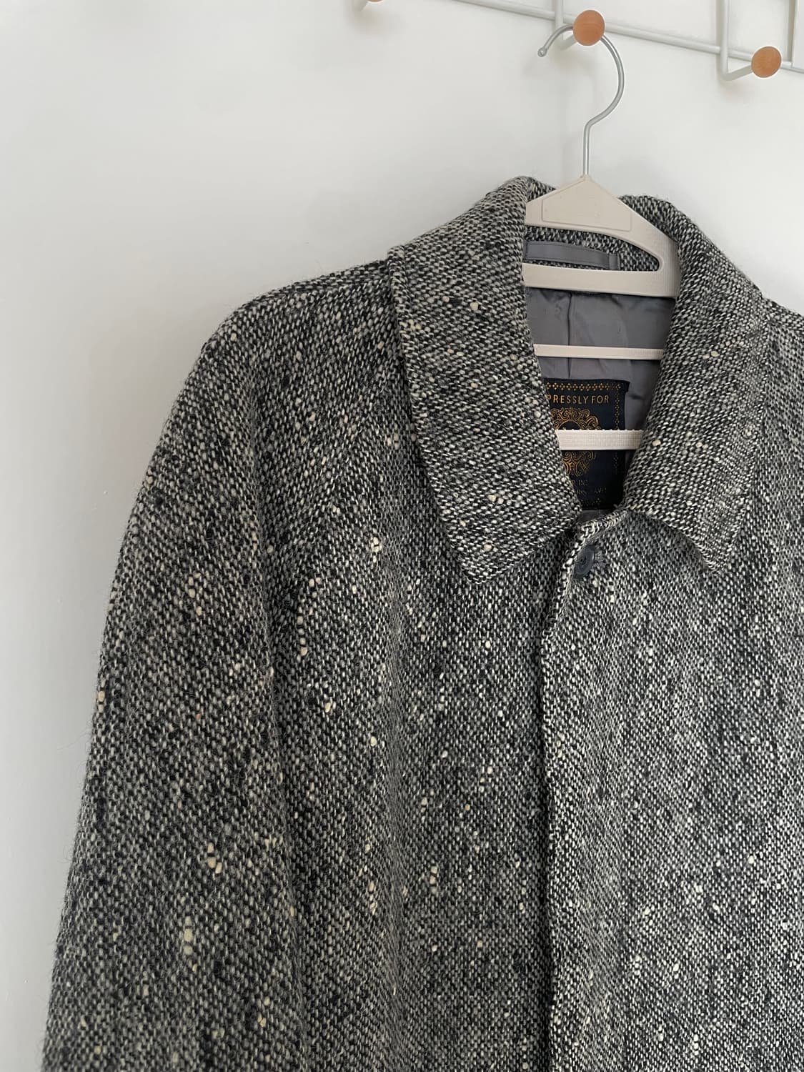 헤링본 트위드 울코트 상품이미지1