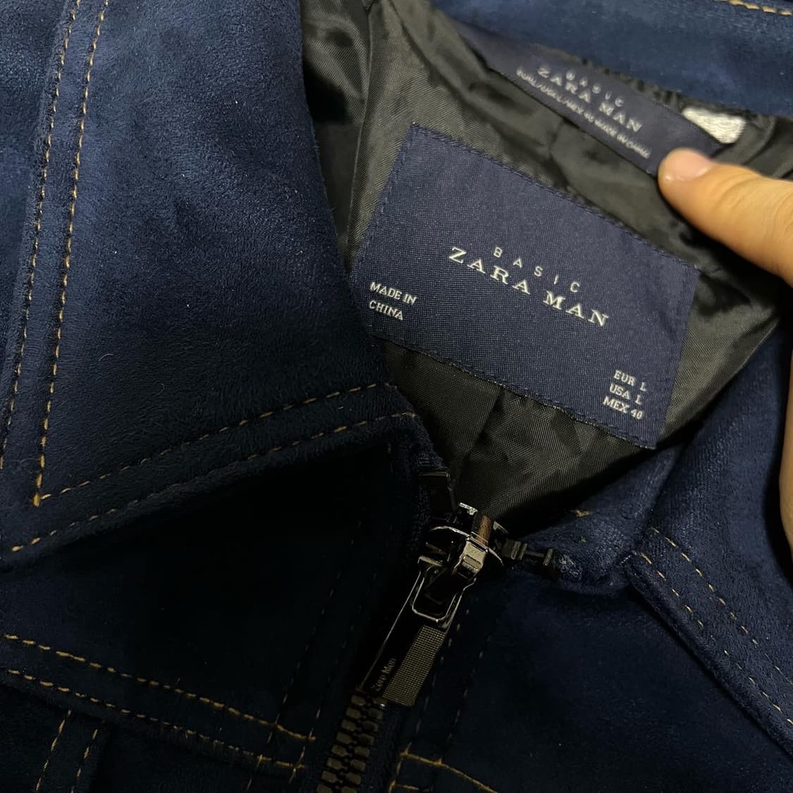 자라 스웨이드 포켓 블루종 자켓 상품이미지5