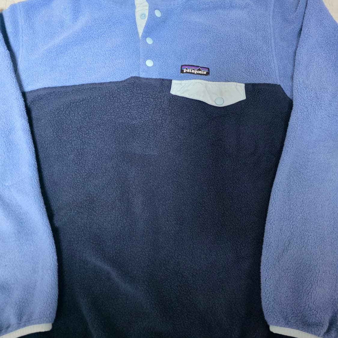 [L] 빈티지 파타고니아 신칠라 플리스 스냅 풀오버 마린블루 상품이미지2