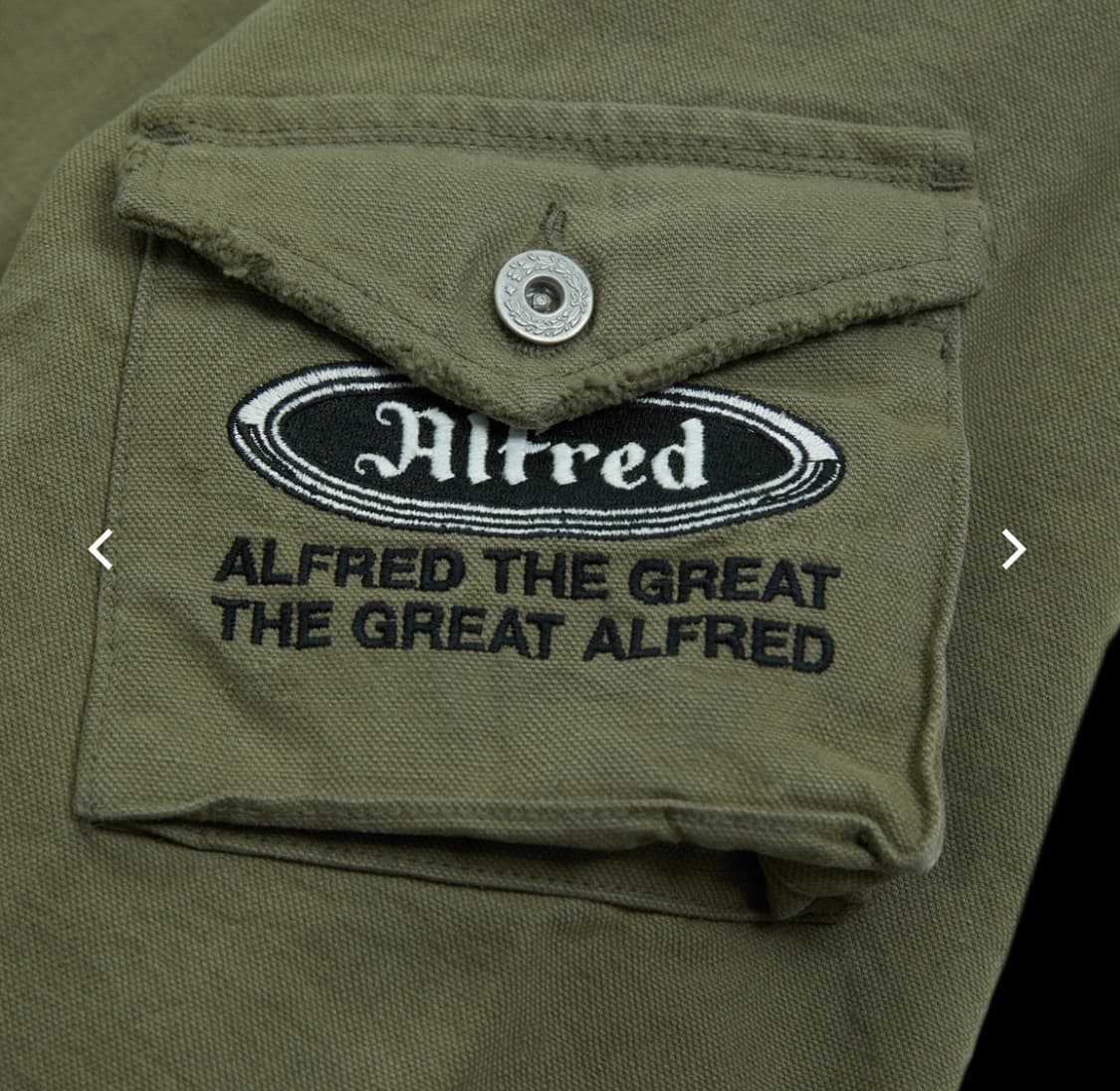 Alfred 스톤 워시드 스모크 자켓(카키)  상품이미지2