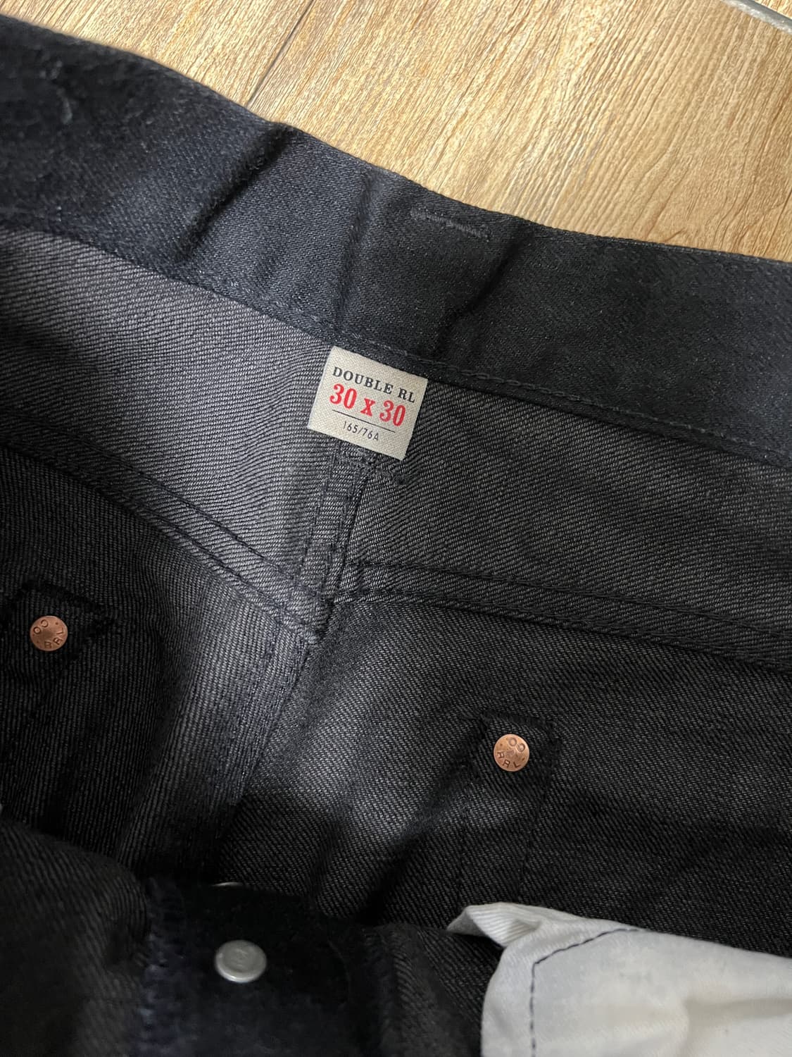 택포42) RRL 더블알엘 빈티지 파이브 포켓 블랙 온 블랙 30x30 상품이미지6