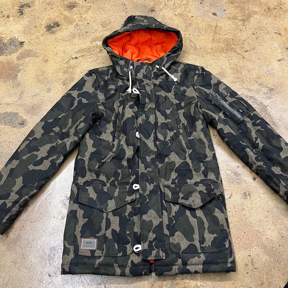 [정품/XS] 반스 카모플라쥬 패딩 코트 자켓 b19 상품이미지3
