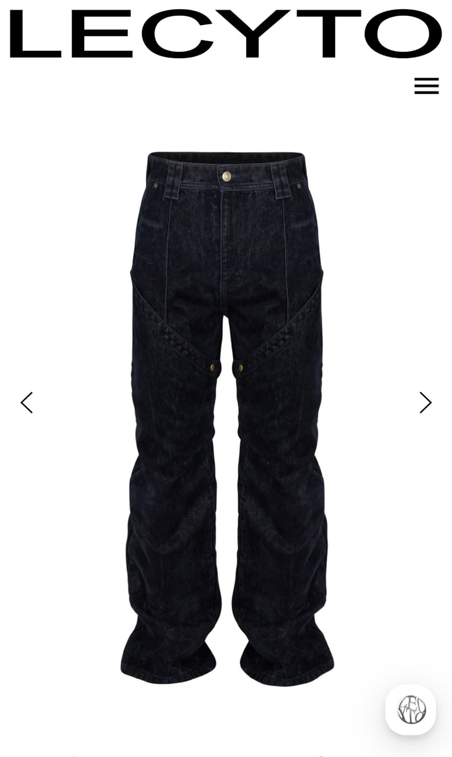 Lecyto Transform Velvet Denim Pants blue 상품이미지1