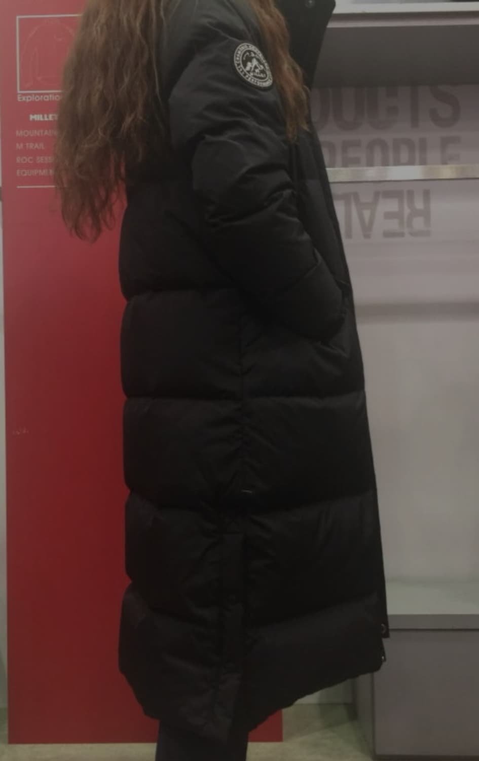 Millet  보웰 벤치코트 여성 덕다운 롱패딩 블랙 90 상품이미지10