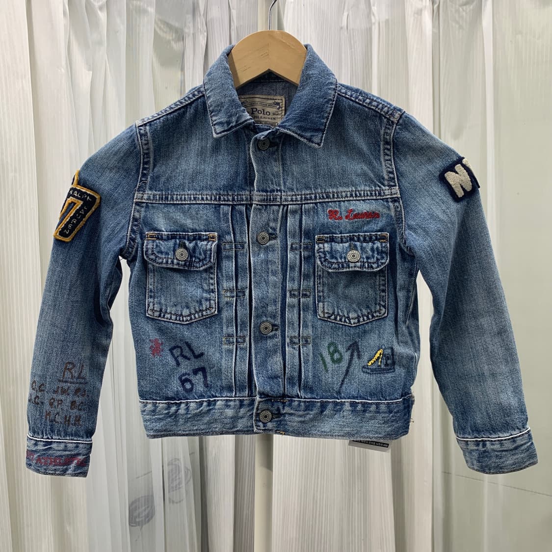 폴로 랄프로렌 키즈 커스텀 빈티지 데님 자켓 1881 상품이미지1