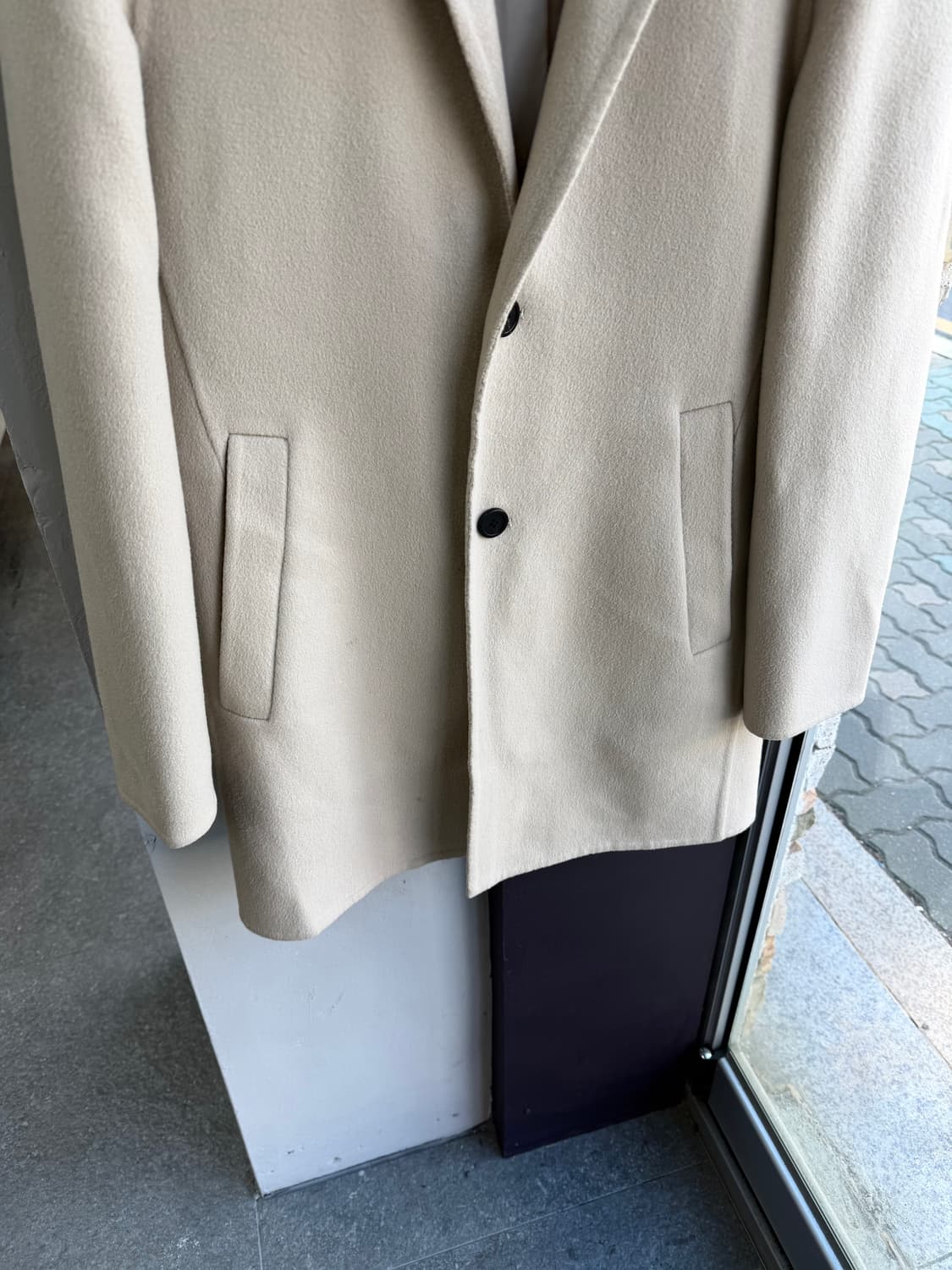 95/ 타임옴므 캐시미어 블랜딩 투버튼 코트 상품이미지4