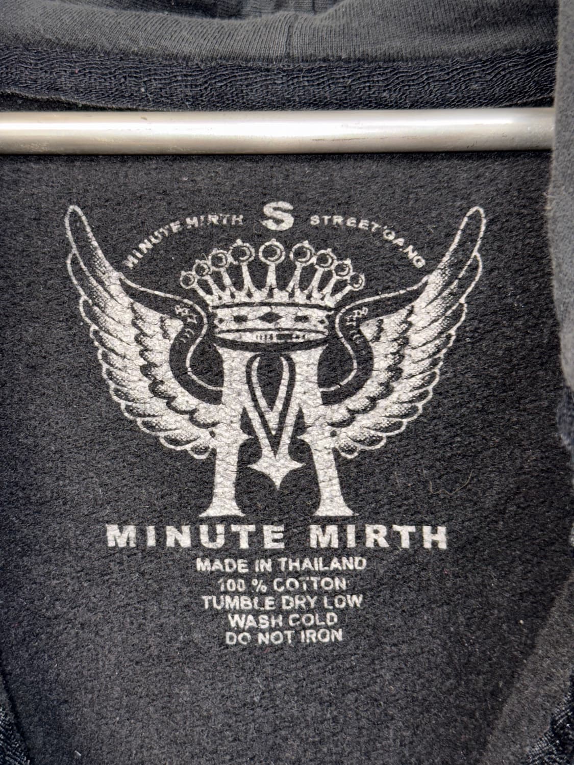 Minute Mirth black oldschool punk 후드집업 상품이미지5