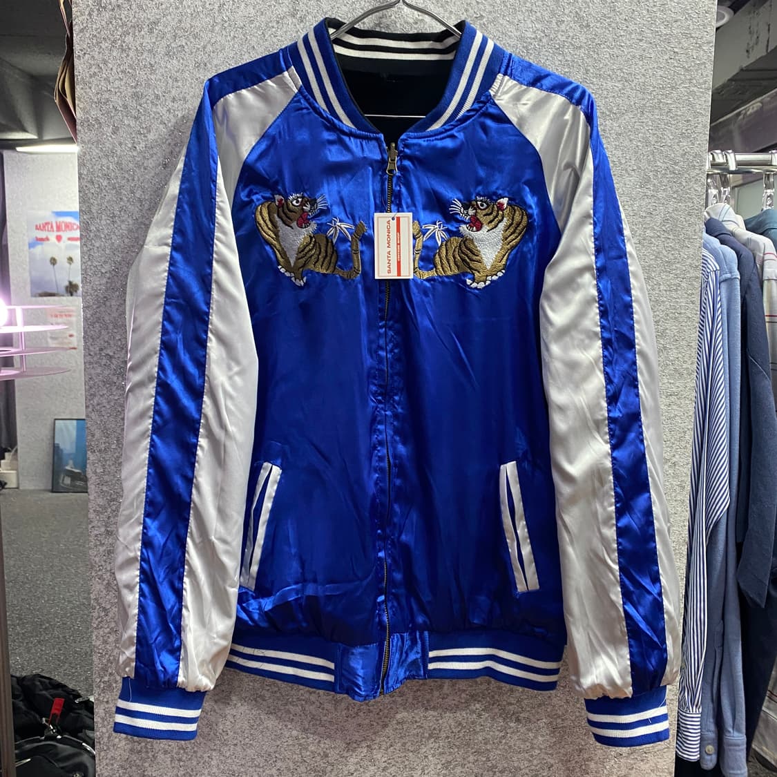 빈티지 블랙 벨벳 리버시블 스카쟌 자켓 B4010 상품이미지7