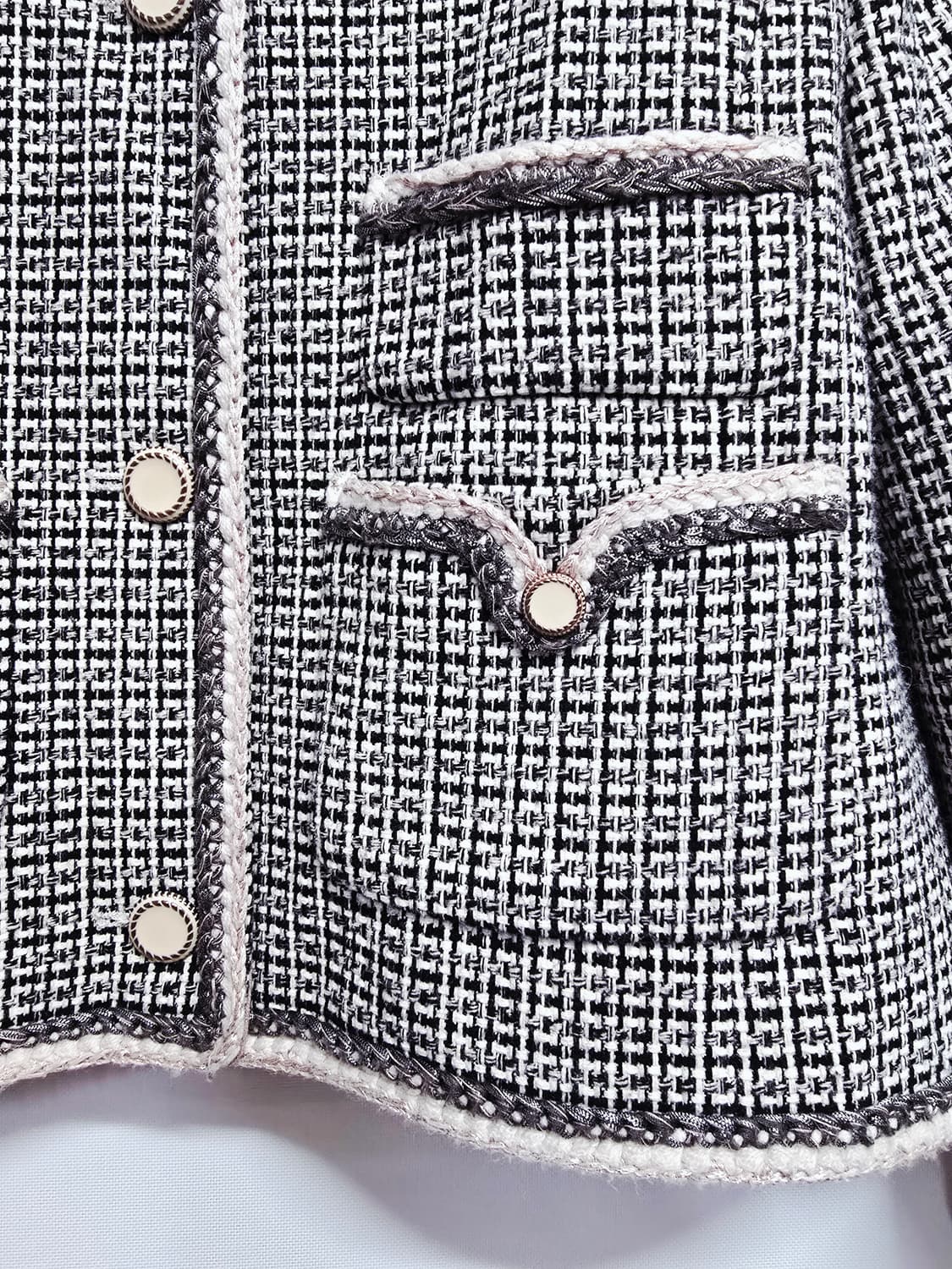 로엠 트위드 노카라 자켓 상품이미지3