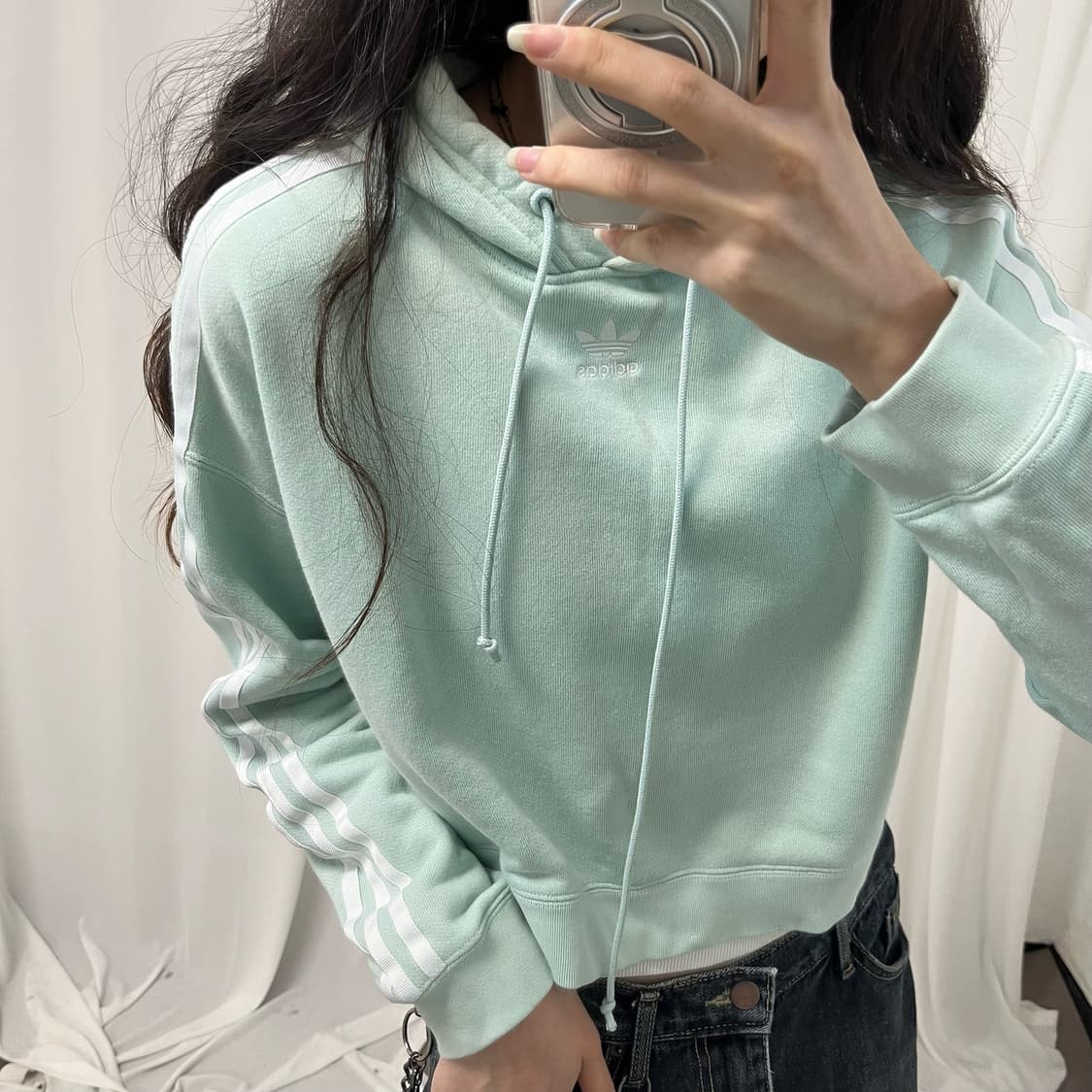 Adidas mint center logo hoodie   상품이미지3