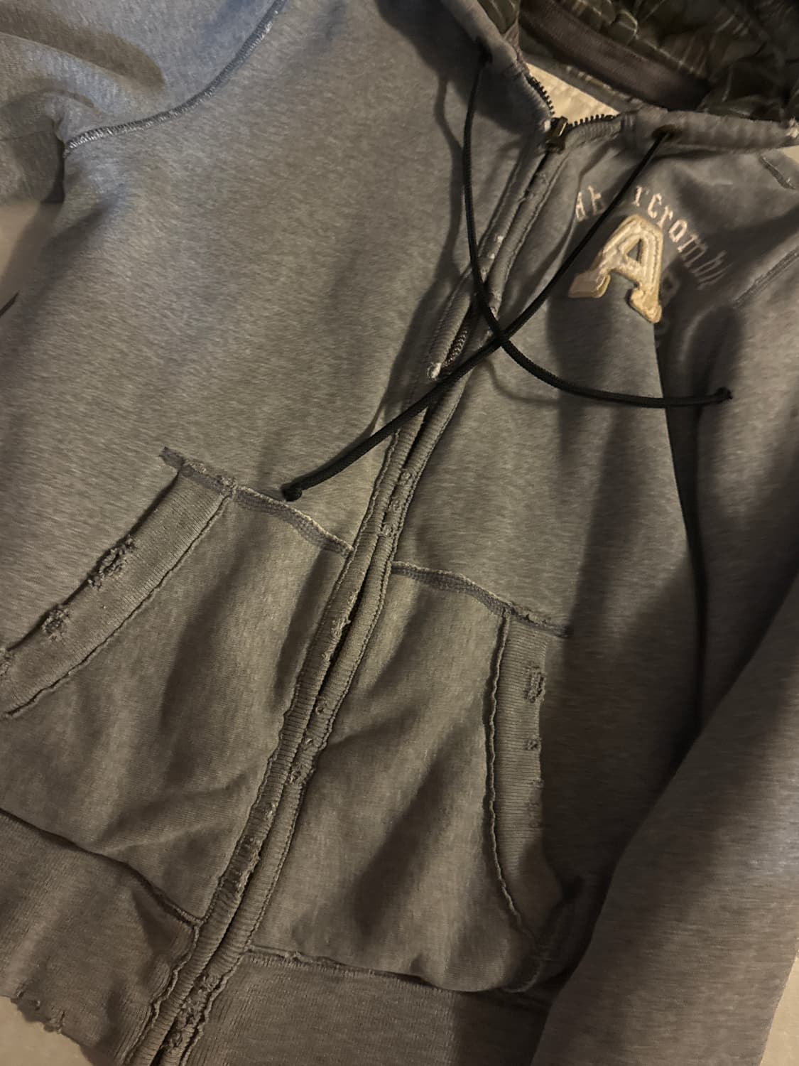 아베크롬비 체크 후드집업  상품이미지3