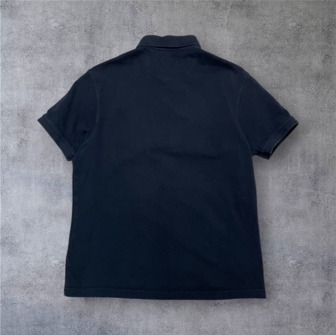 바버 인터내셔널 Barbour 네이비 로고 반팔 카라티 M 상품이미지5