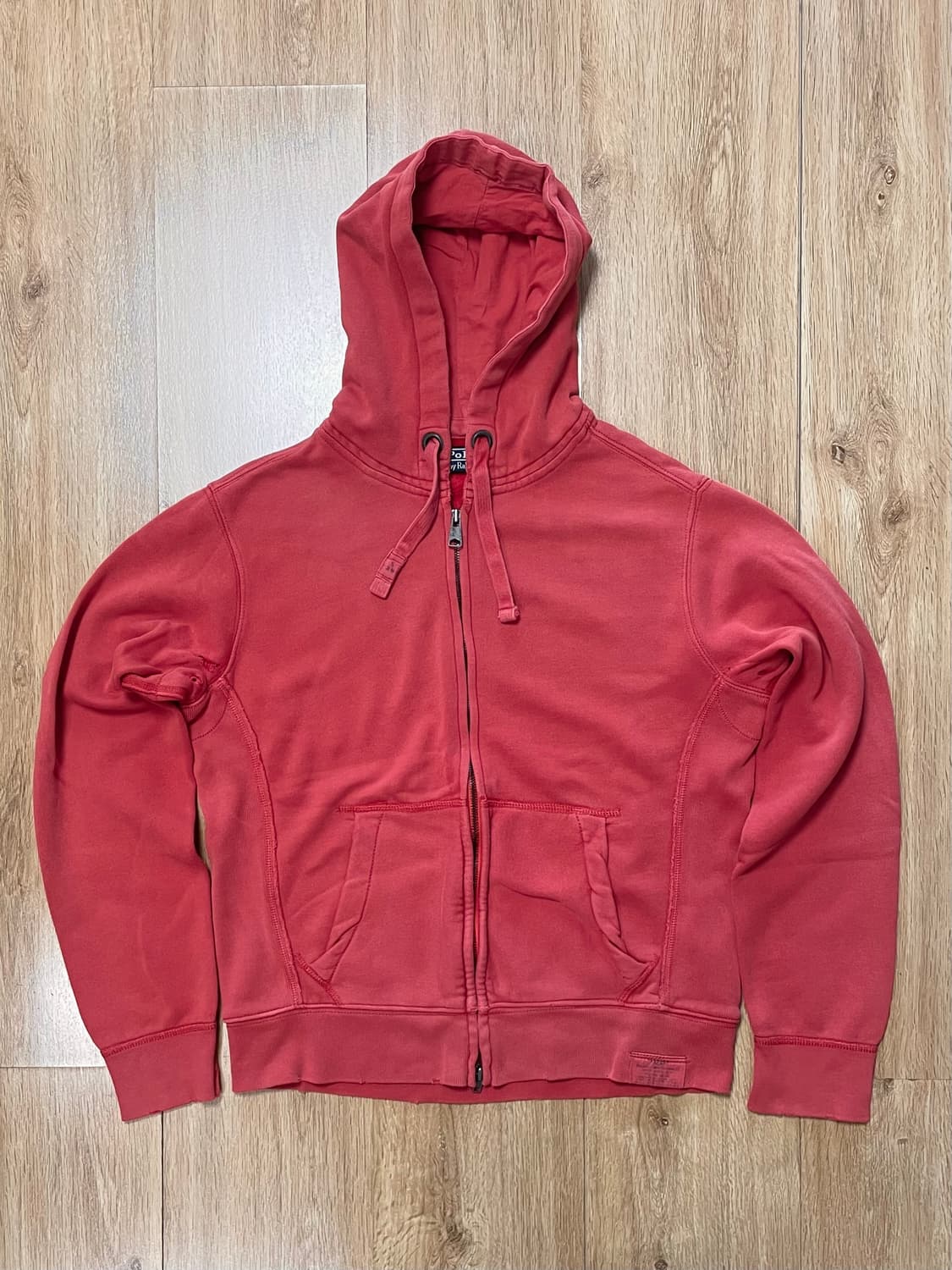 국내 유일 90s 빈티지 폴로 디스트레스드 리버스위브 스웻 후드 집업 상품이미지1