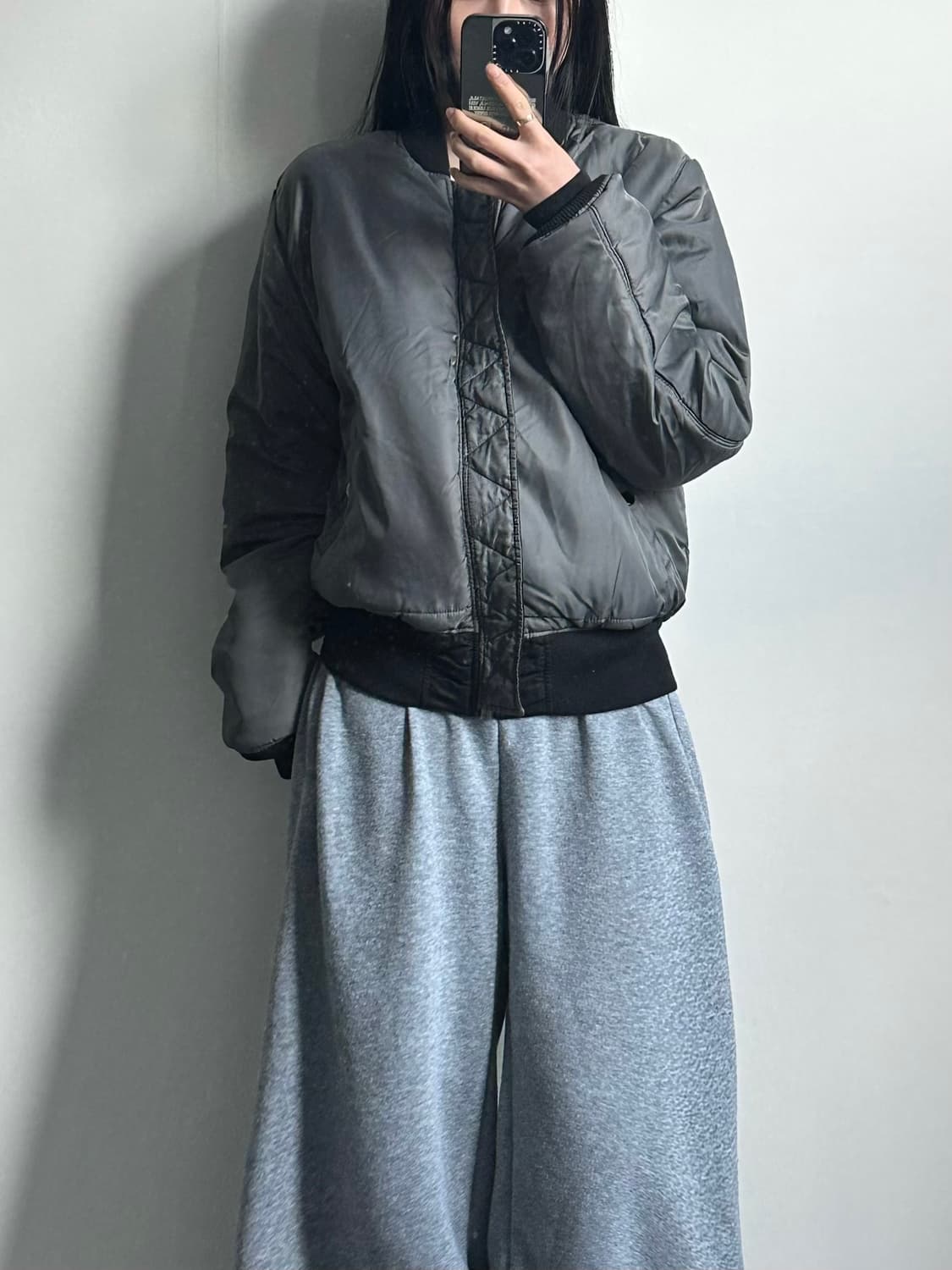 알파인더스트리 블랙 건메탈 리버시블 ma-1 항공점퍼 상품이미지2