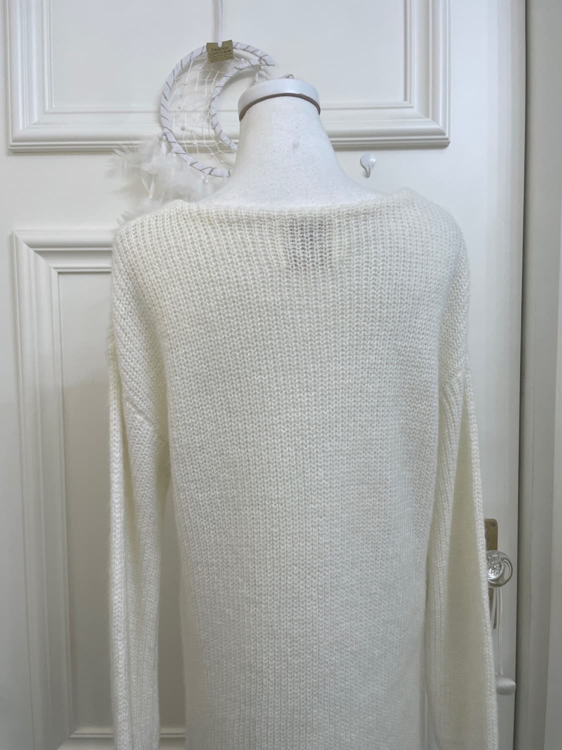 ivory side lace-up loose sweater opc 상품이미지4