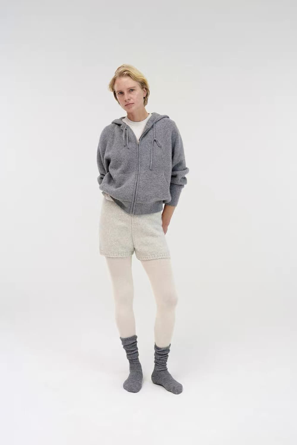 낫띵리튼 알파카 니트 후드집업 상품이미지1