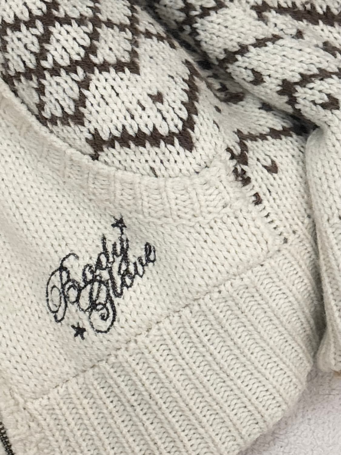 일본빈티지 노르딕 레터링 리버시블 후드점퍼 니혼진 너드 큐빈티지 상품이미지2