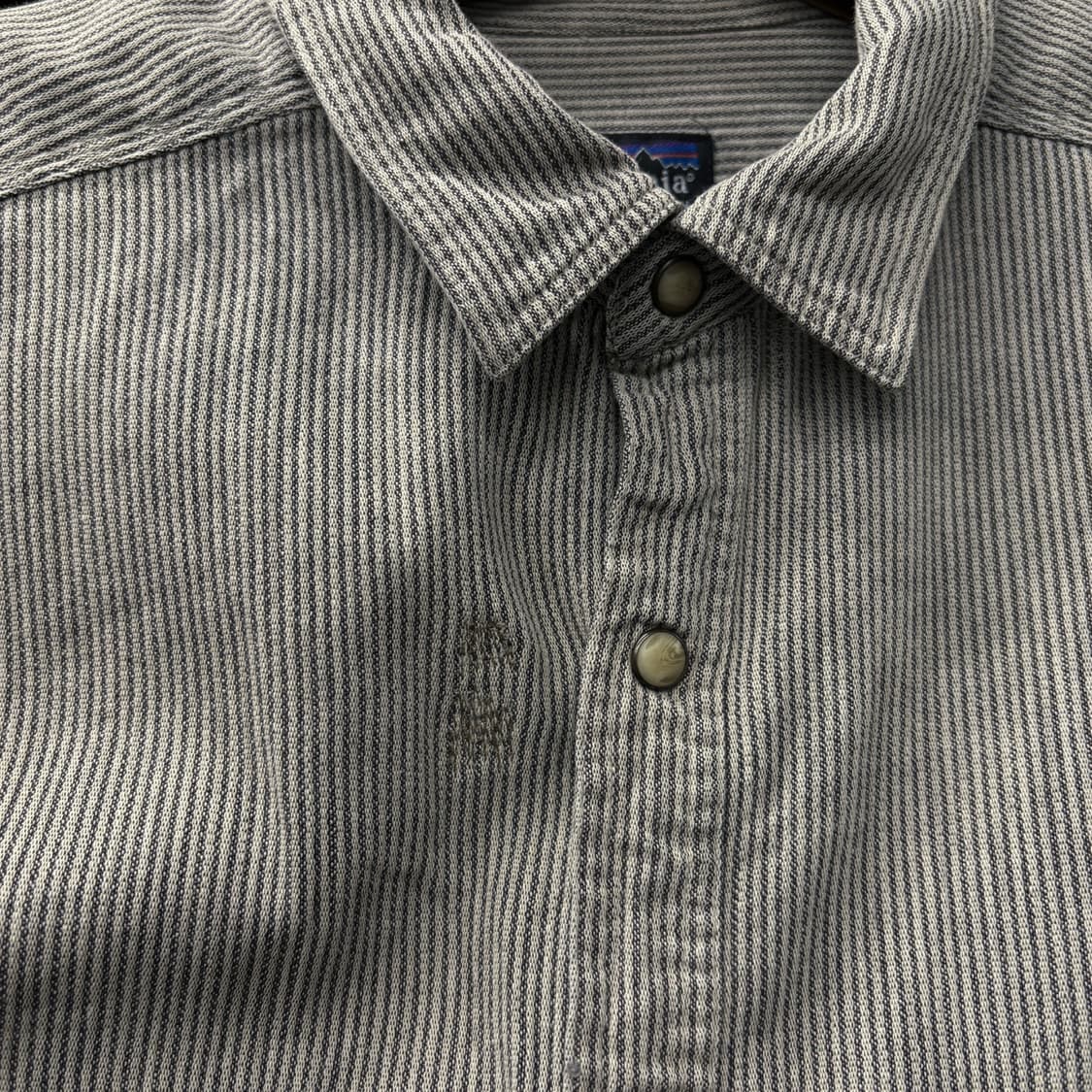 90s 파타고니아 오가닉 코튼 스트라이프 워크셔츠 N177 상품이미지6