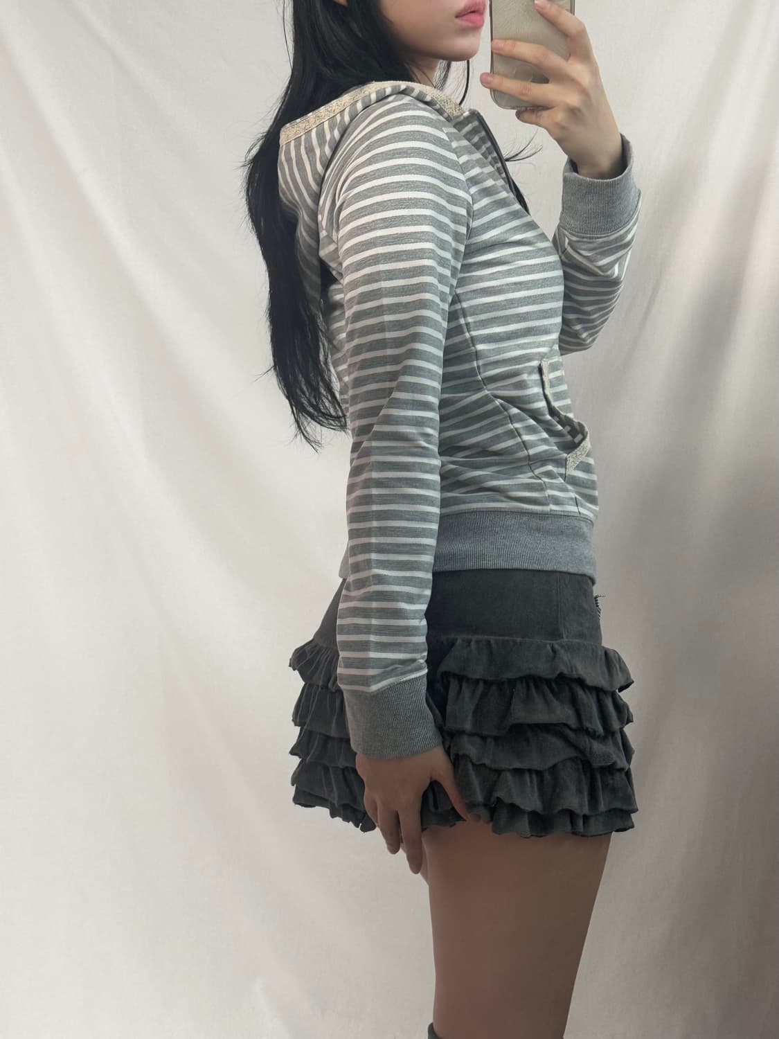 테리 코튼 러플 큐롯 팬츠 상품이미지4