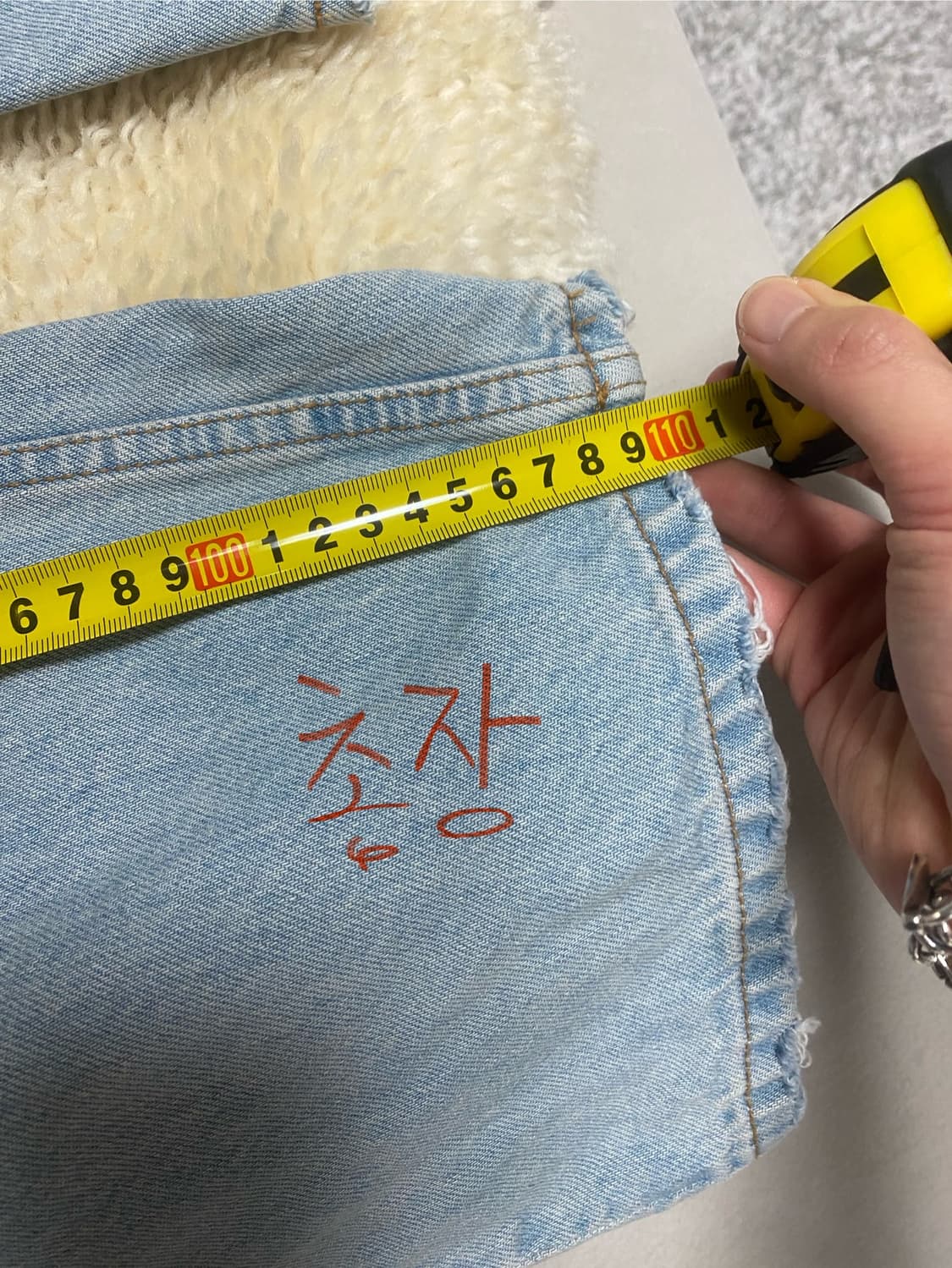 Zara 자라 와이드 핏 카고 진 블루 그린 40 데님 청바지 상품이미지6