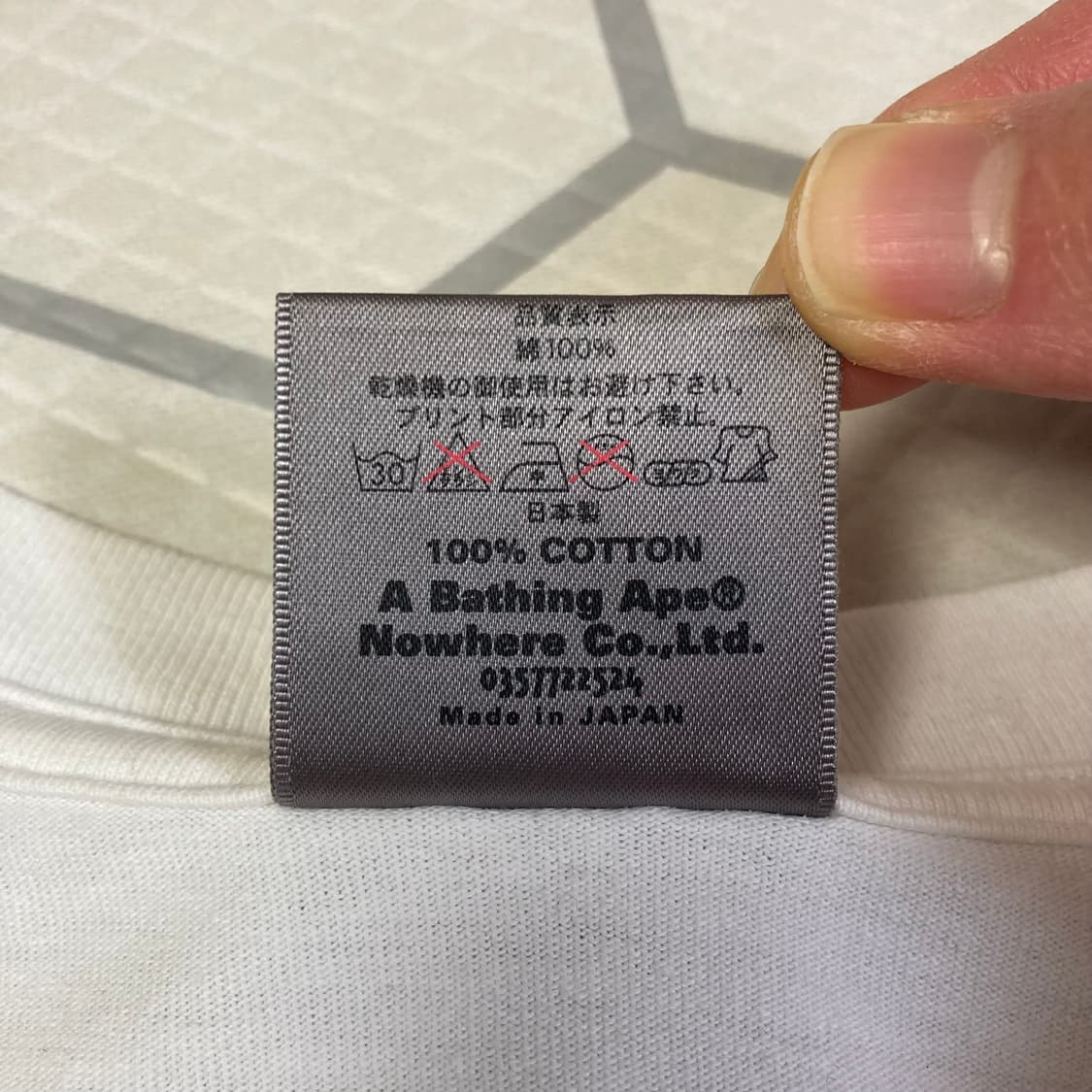 (XL) 90s 베이프 빅사루 롱슬리브 화이트 상품이미지9