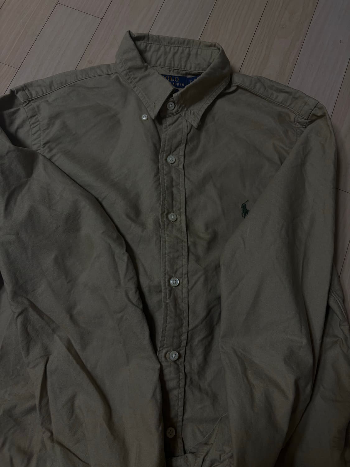 폴로 랄프로렌 가먼트다이 클래식핏 옥스포드 셔츠 서레이 탄 맨즈 s 상품이미지3