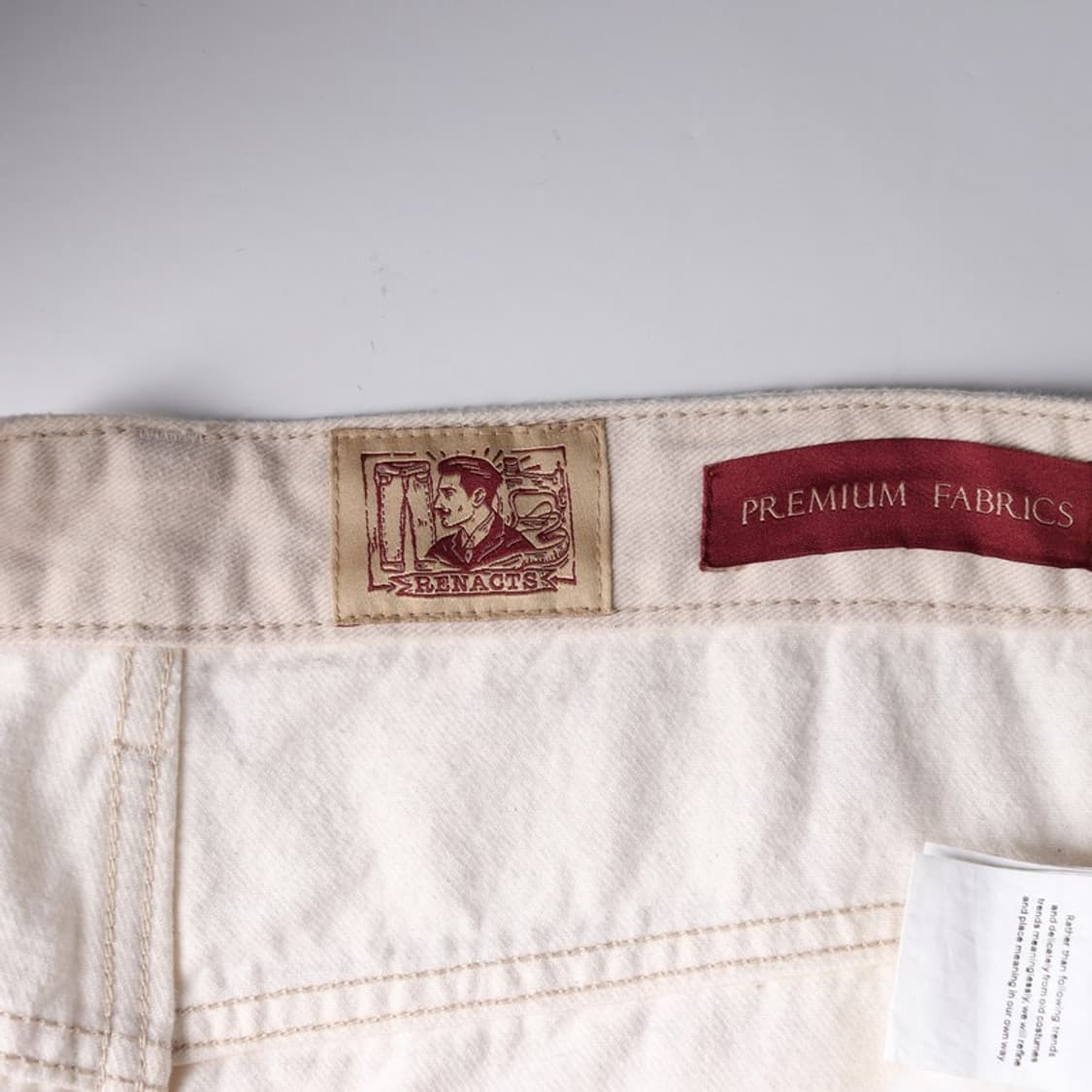 리넥츠 테일러드 레귤러 데님 팬츠 크림 4 상품이미지6