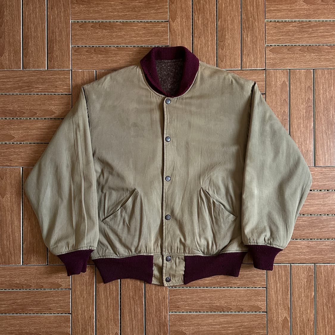 Vintage reversible tweed blouson jacket 상품이미지3