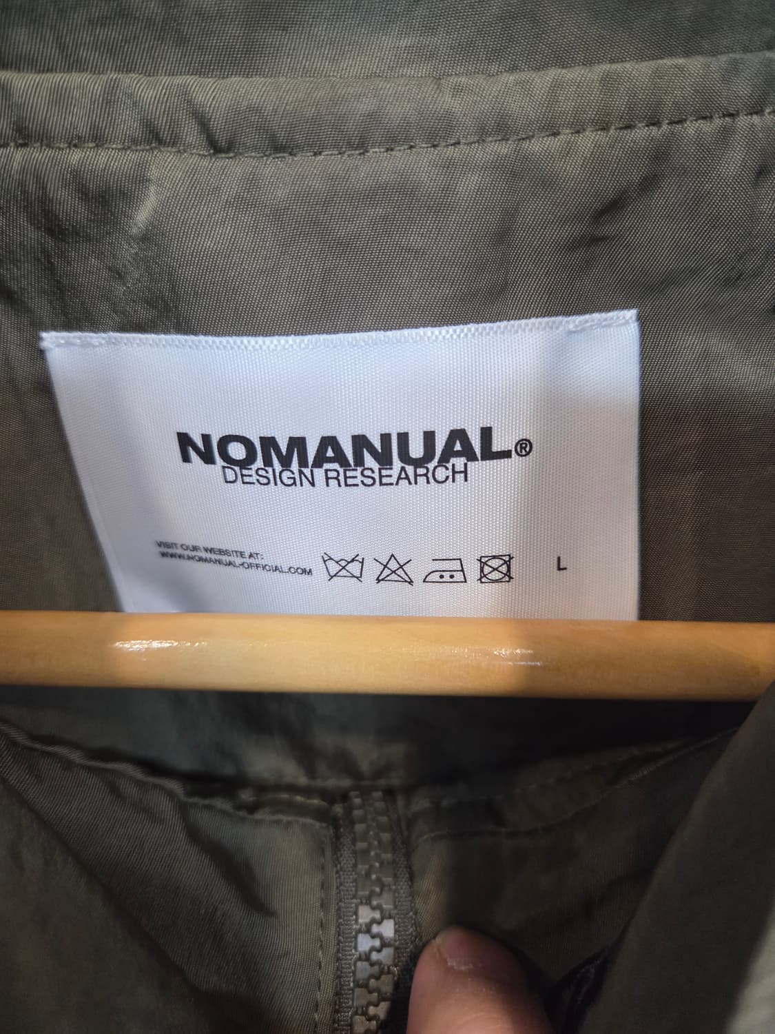 노매뉴얼 나일론 블루종자켓 딥카키 L 상품이미지3