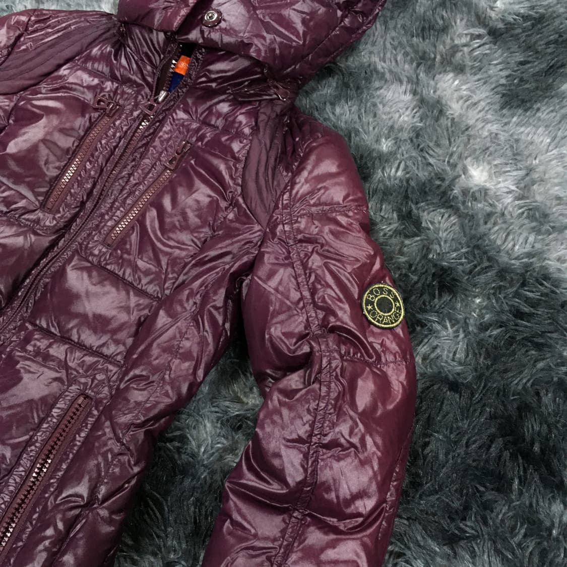 투티/0124 BOSS 휴고 보스 오렌지 경량 패딩 후드 BUR y2k 상품이미지2