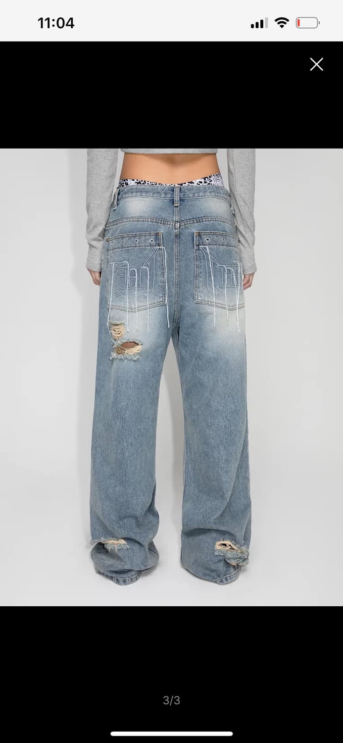 leey 엘이이와이 washing destroyed denim 상품이미지3