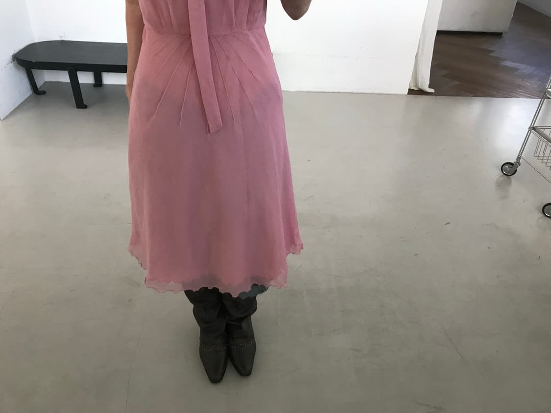 vintage pink tie one-piece 상품이미지7