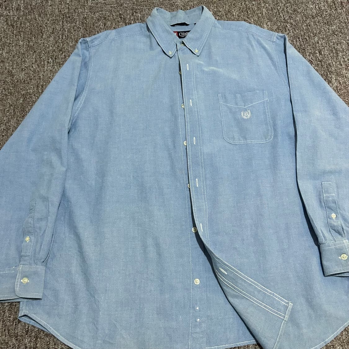 XXL) 챕스 랄프로렌 폴로 월계관 로고 하늘색 셔츠 상품이미지2