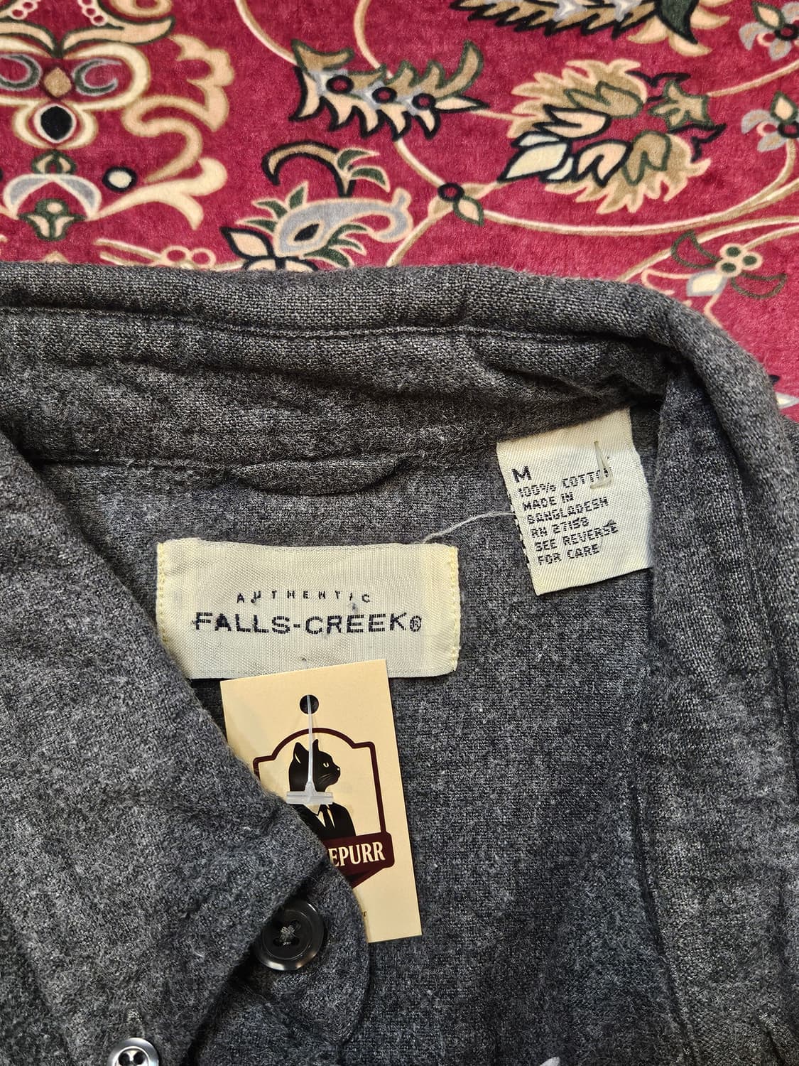 FALLS CREEK 그레이 코튼 플란넬 셔츠 상품이미지3