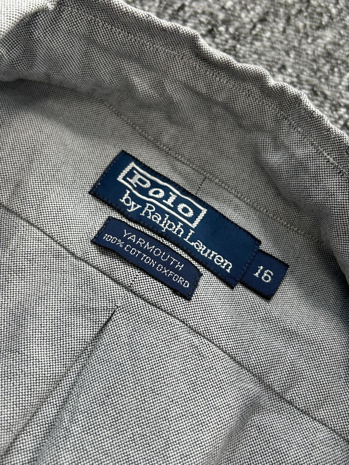 폴로 랄프로렌 그레이 옥스포드 셔츠 XL   상품이미지8