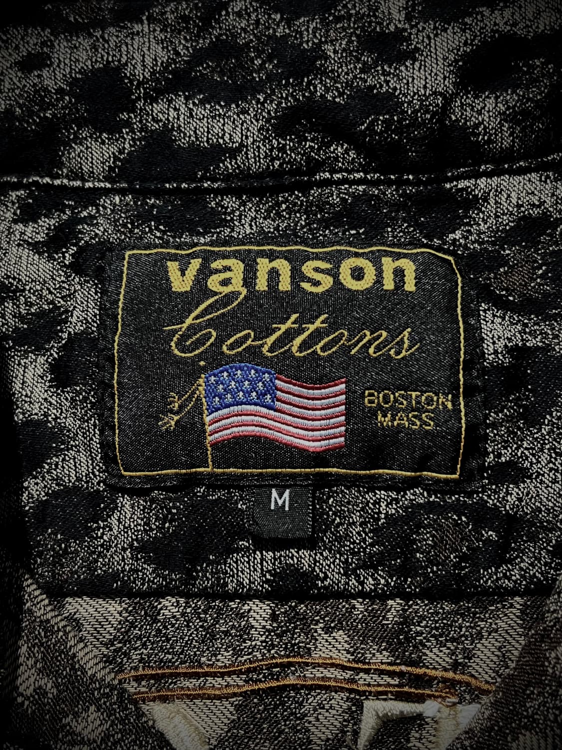 Vanson 레오파드 스컬자수 반팔 셔츠  상품이미지9