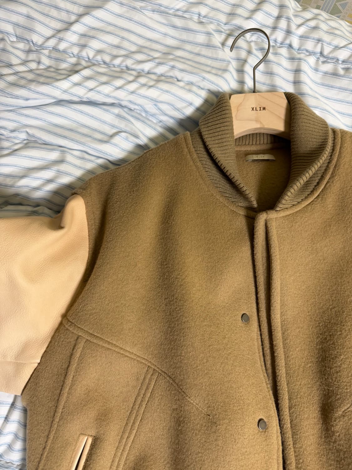 엑슬림 바시티 xlim ep.6 03 jacket 베이지m 상품이미지4