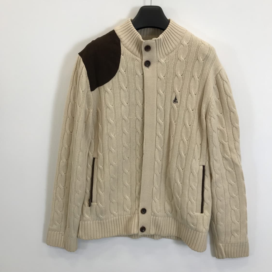 빈폴 캐시미어 방풍 케이블니트집업 [105] 상품이미지1