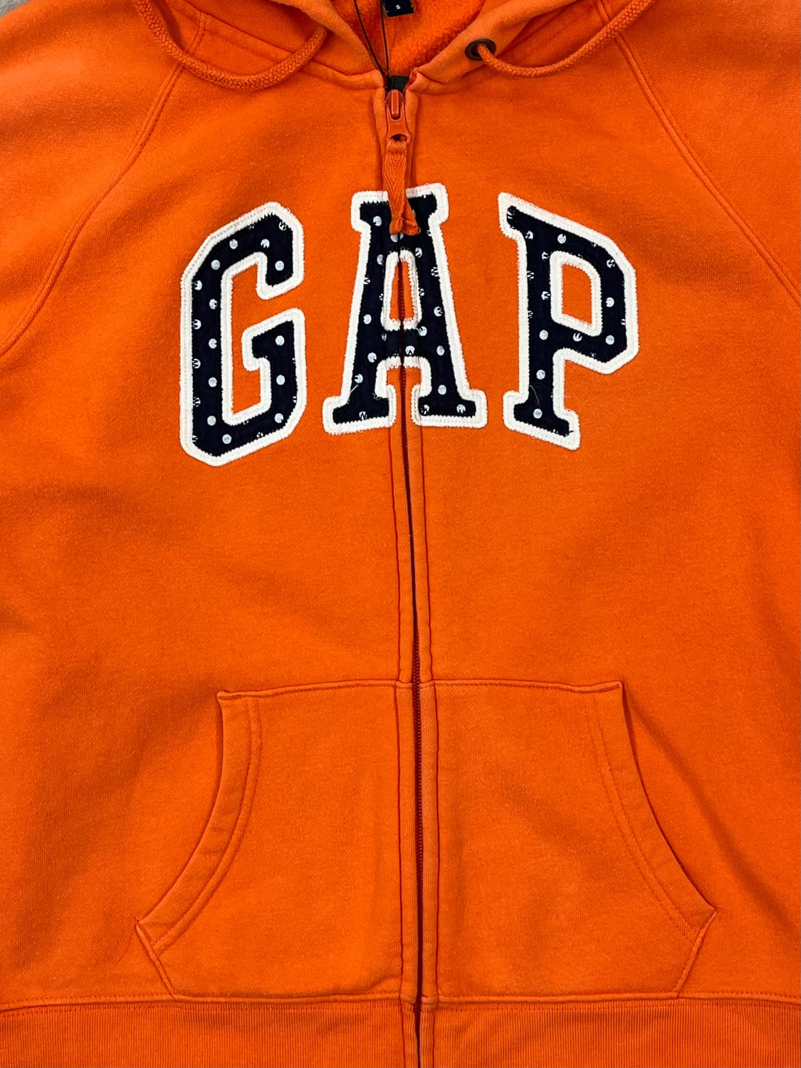 갭 도트 레터링 후드집업 오렌지 S #csz1779 상품이미지6