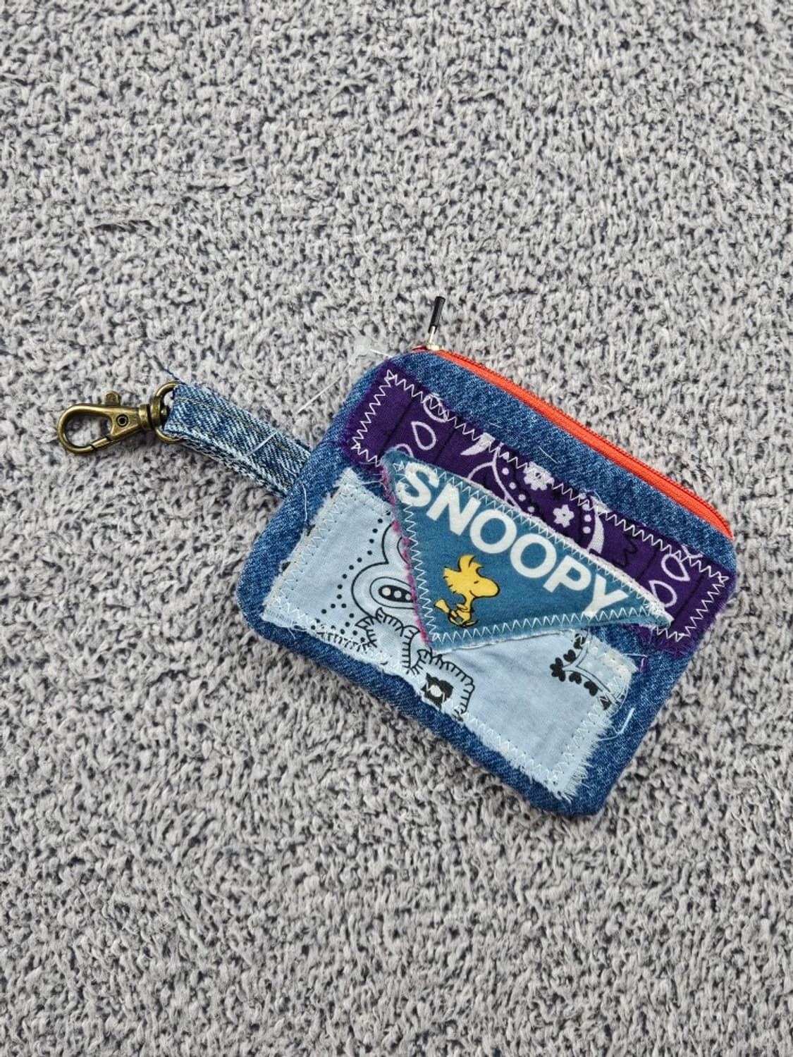 핸드메이드 리워크 커스텀 패치드 키링 월렛 ( 13X10 )/ 10731 상품이미지1