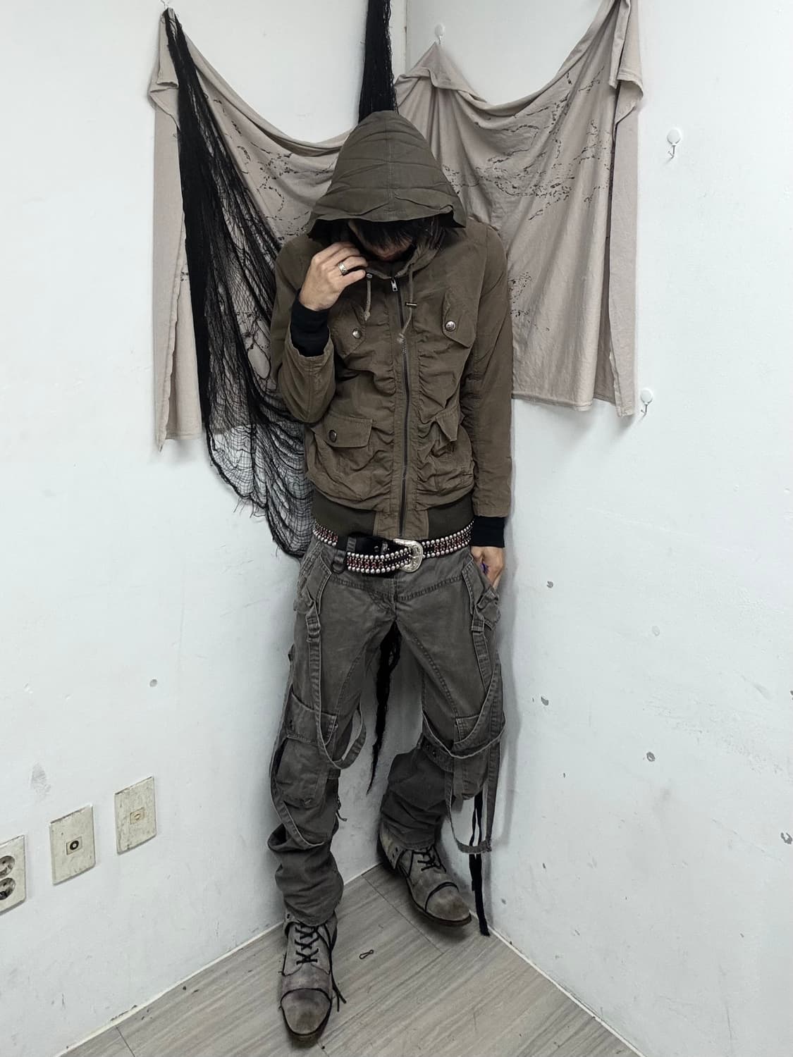 [CORNFLAKE]Bono-Hoodie Shirring Grunge J 상품이미지2