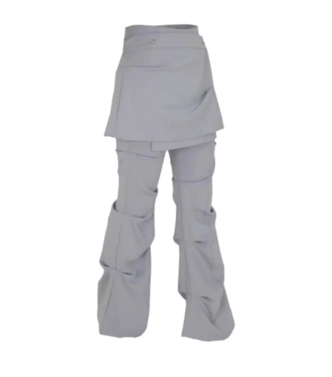 오호스 랩 오버 턱 팬츠 랩스커트 1사이즈 상품이미지1