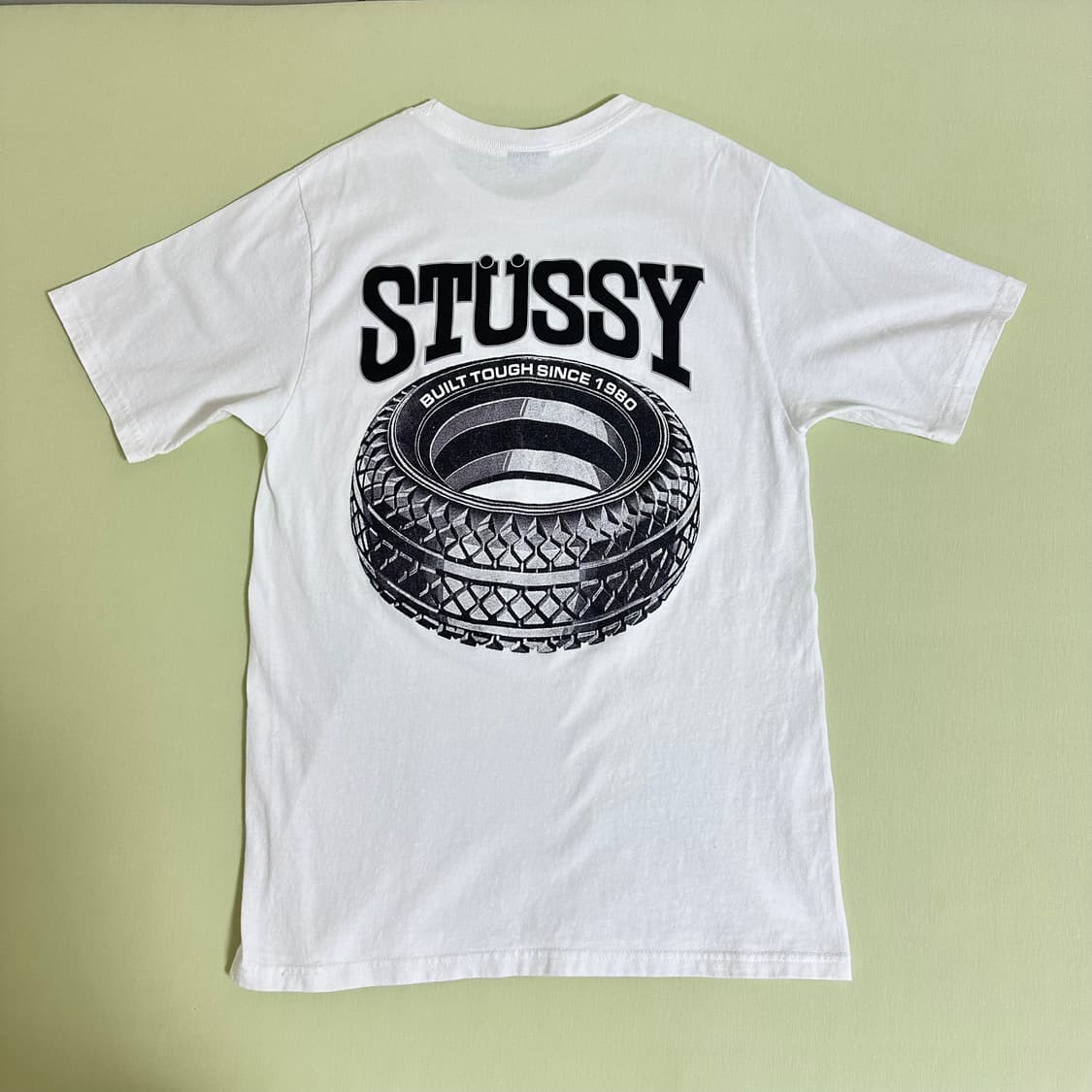 스투시 타이어 티셔츠 반팔 화이트 상품이미지2