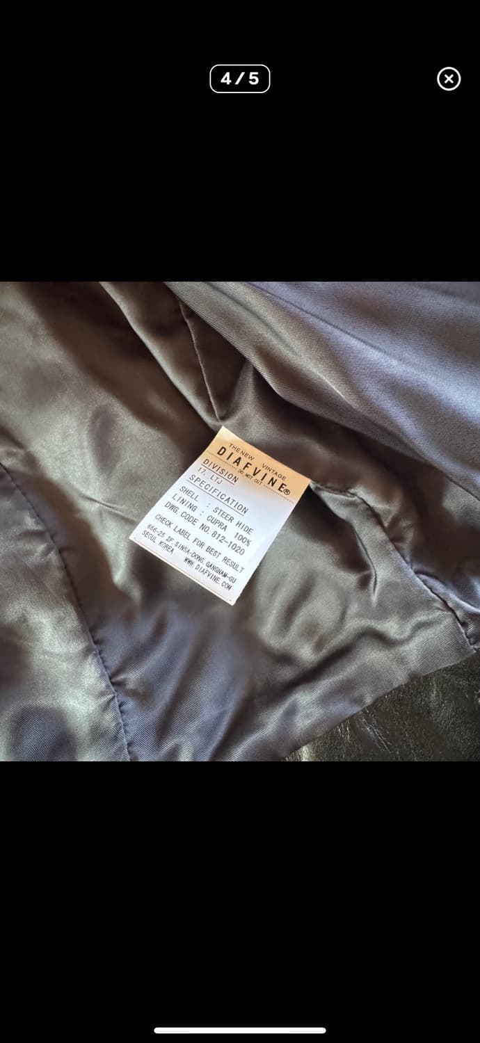 디아프바인 죠니 스티어하이드 라이더자켓 L 상품이미지4