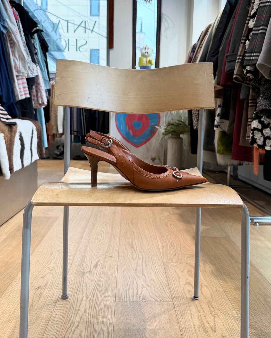 크리스찬 디올 브라운 슬링백 힐 상품이미지6