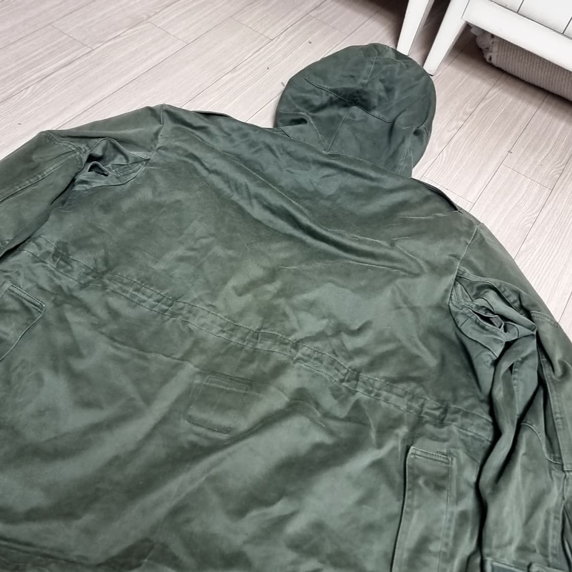 1978년산 캐나다군 빈티지 야상 후드 점퍼 카키(105-110) 상품이미지6