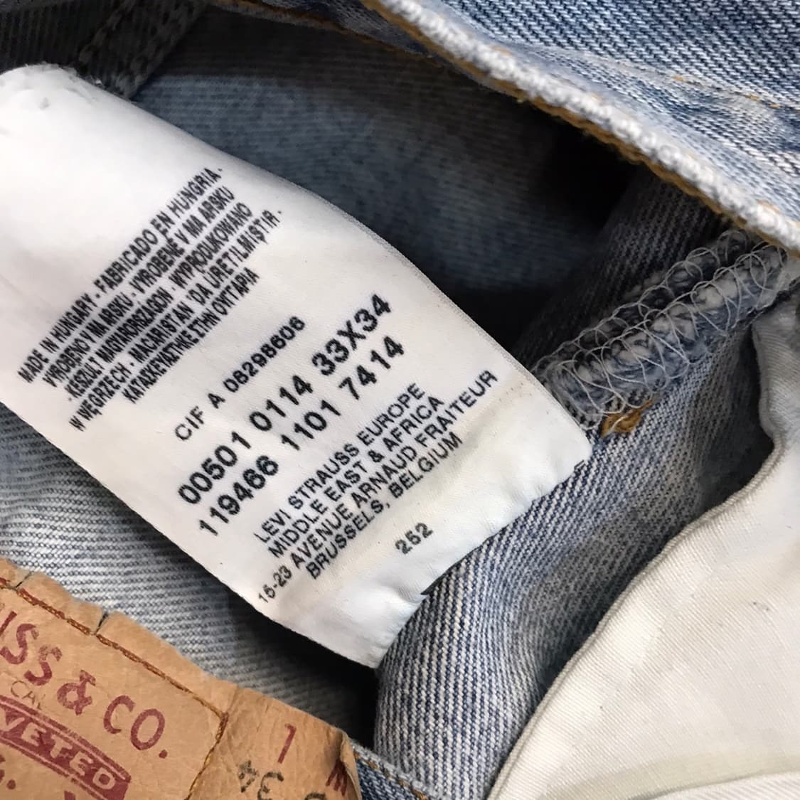 리바이스 501 연청바지 상품이미지6