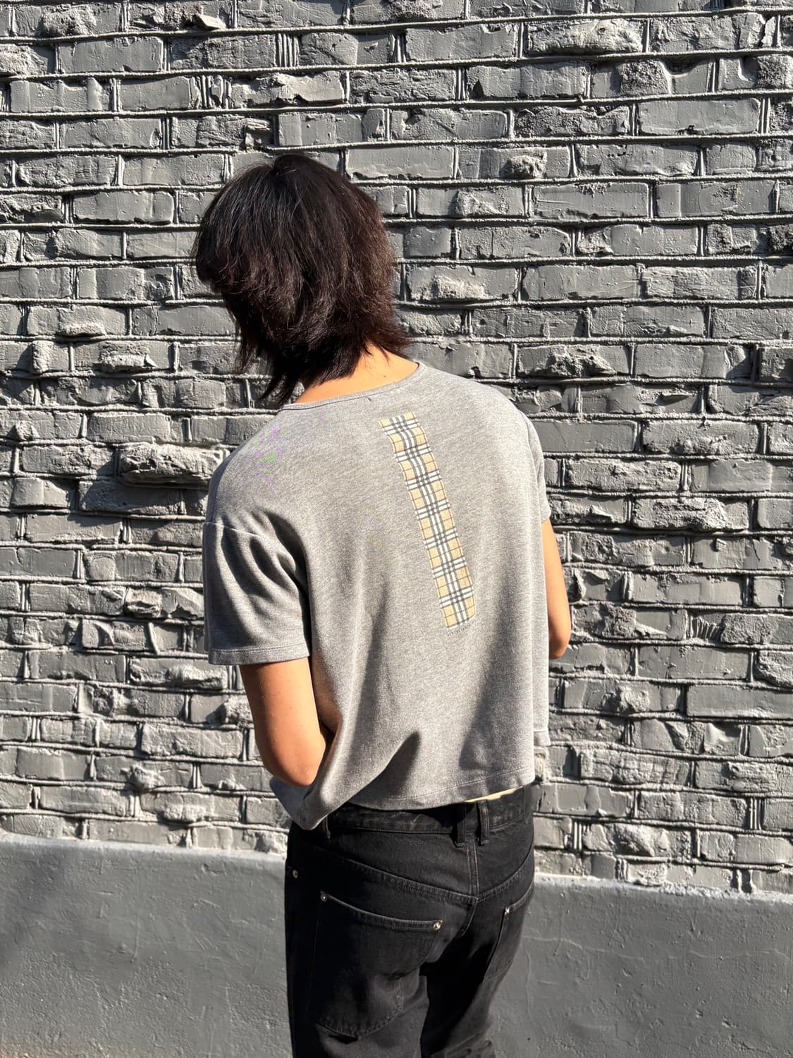 Burberry London Check Pattern Crop Tee 상품이미지2