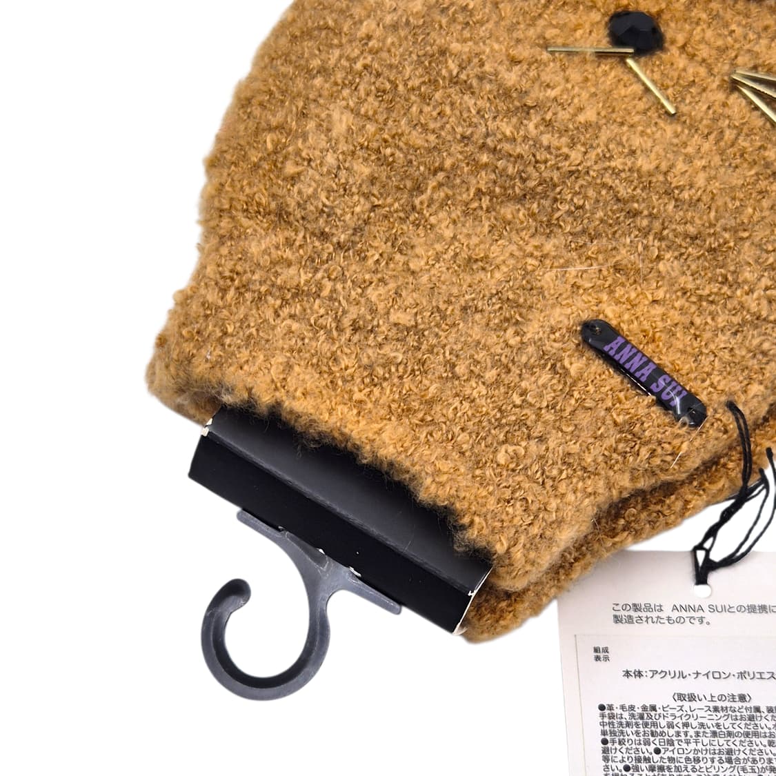 10s 안나수이 핑거리스 고양이 부클 니트 장갑 상품이미지4