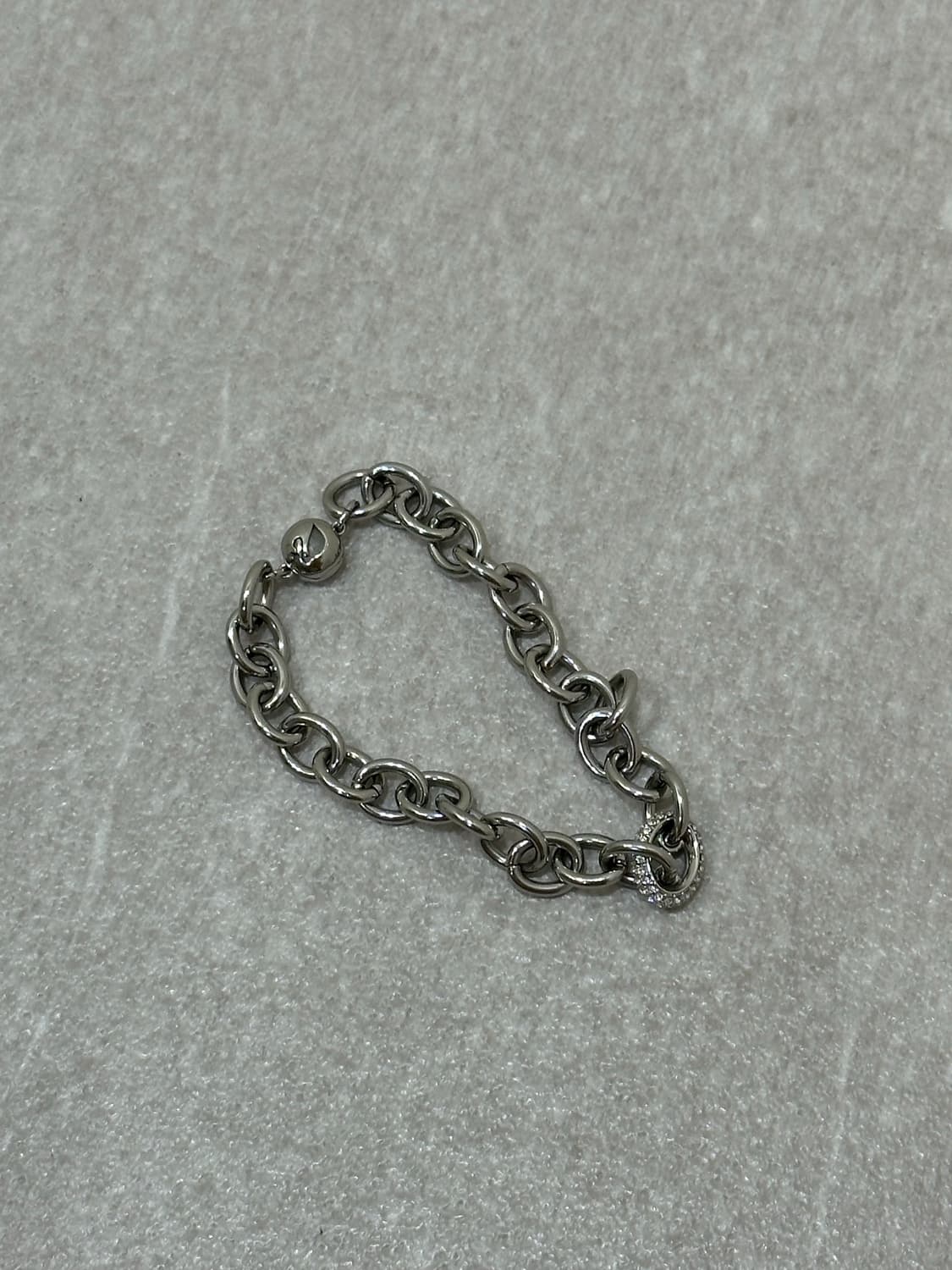 스와로브스키 실버 크리스탈 체인 팔찌 상품이미지2